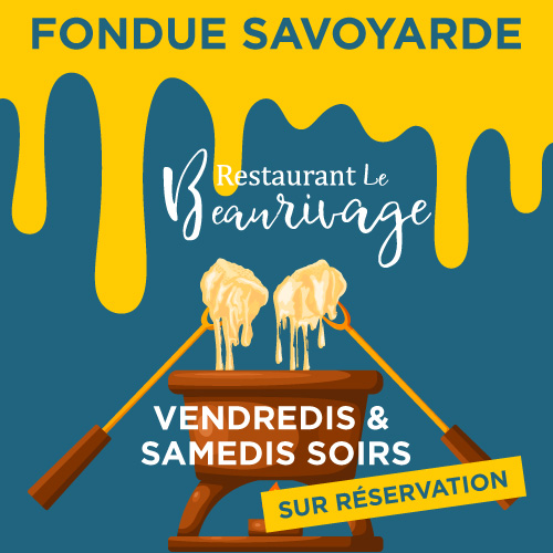 Fondue Savoyarde au Restaurant Le Beau Rivage à Aiguebelette